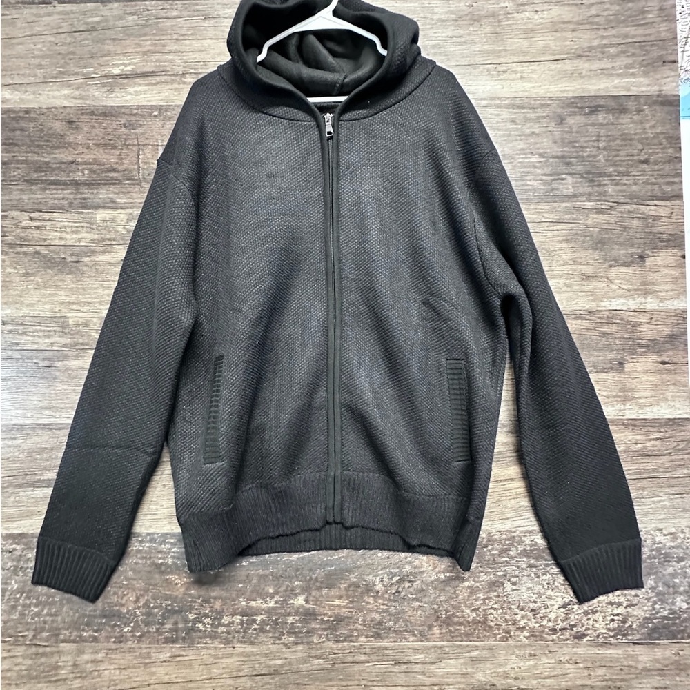 Premium Xpression Black Full Zip Mens Sweater Hoodie